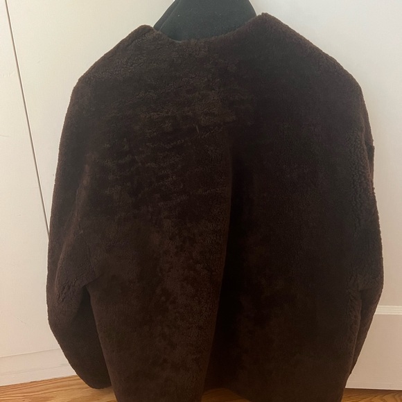 TOTEME brown Lanyard Shearling Jacket - Picture 4 of 5